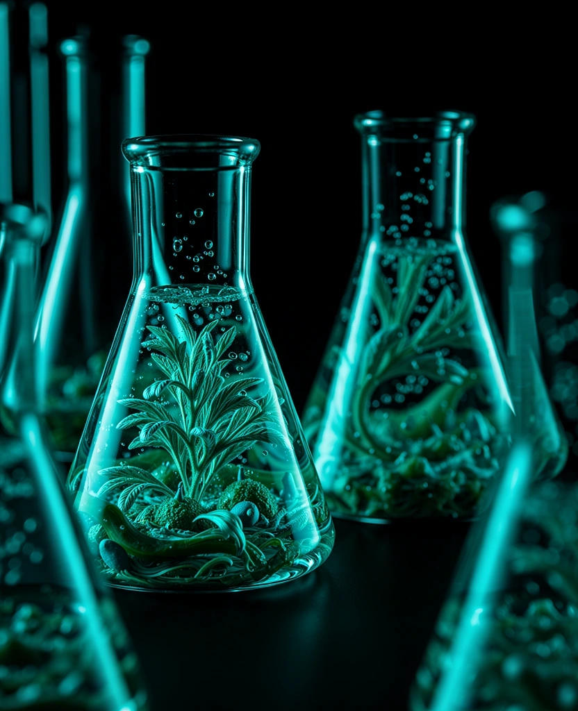 Submerged laboratory glass